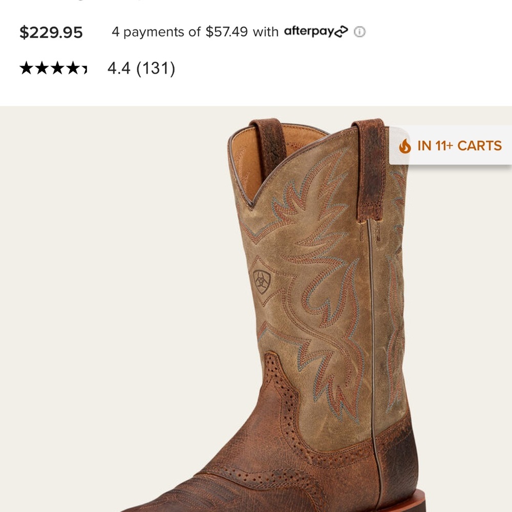 Ariat Men's Brown and Tan Western Boots